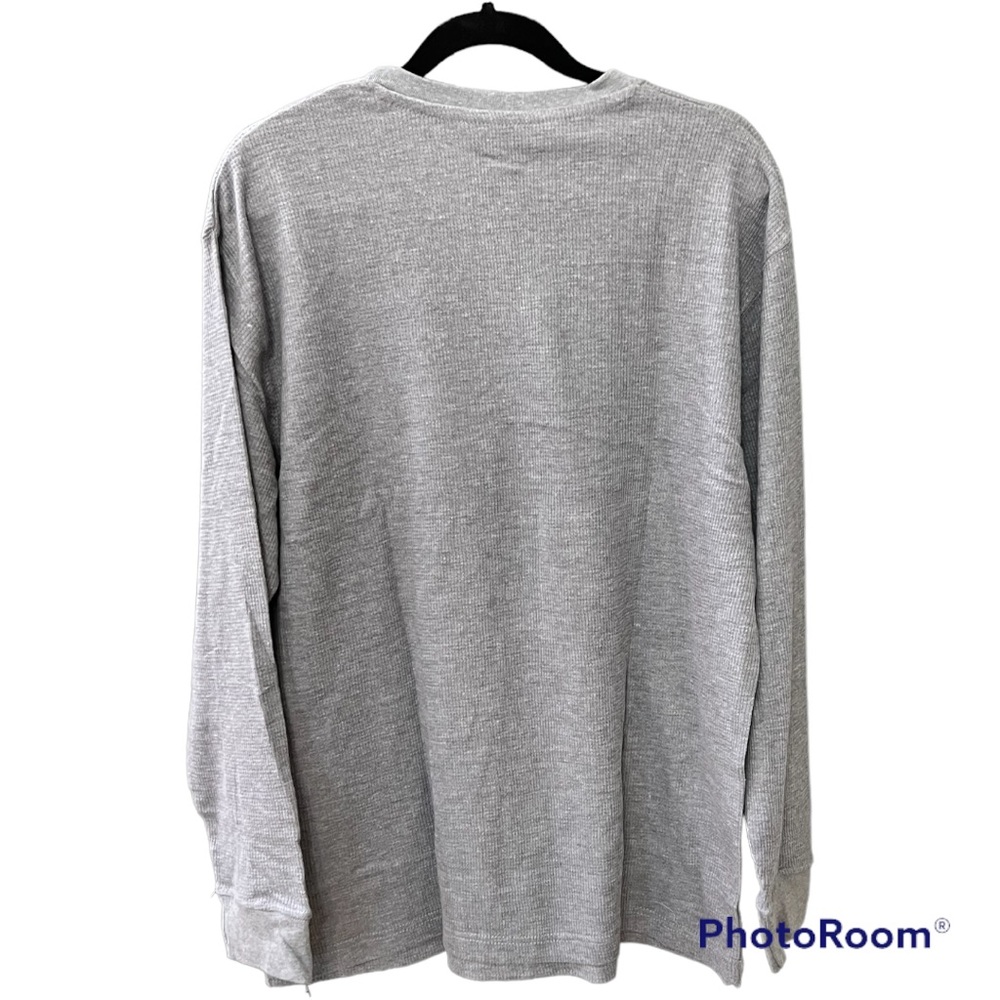 {Beverly Hills Polo Club}Mens Gray Waffle-knit Loungewear Top - Picture 2 of 6